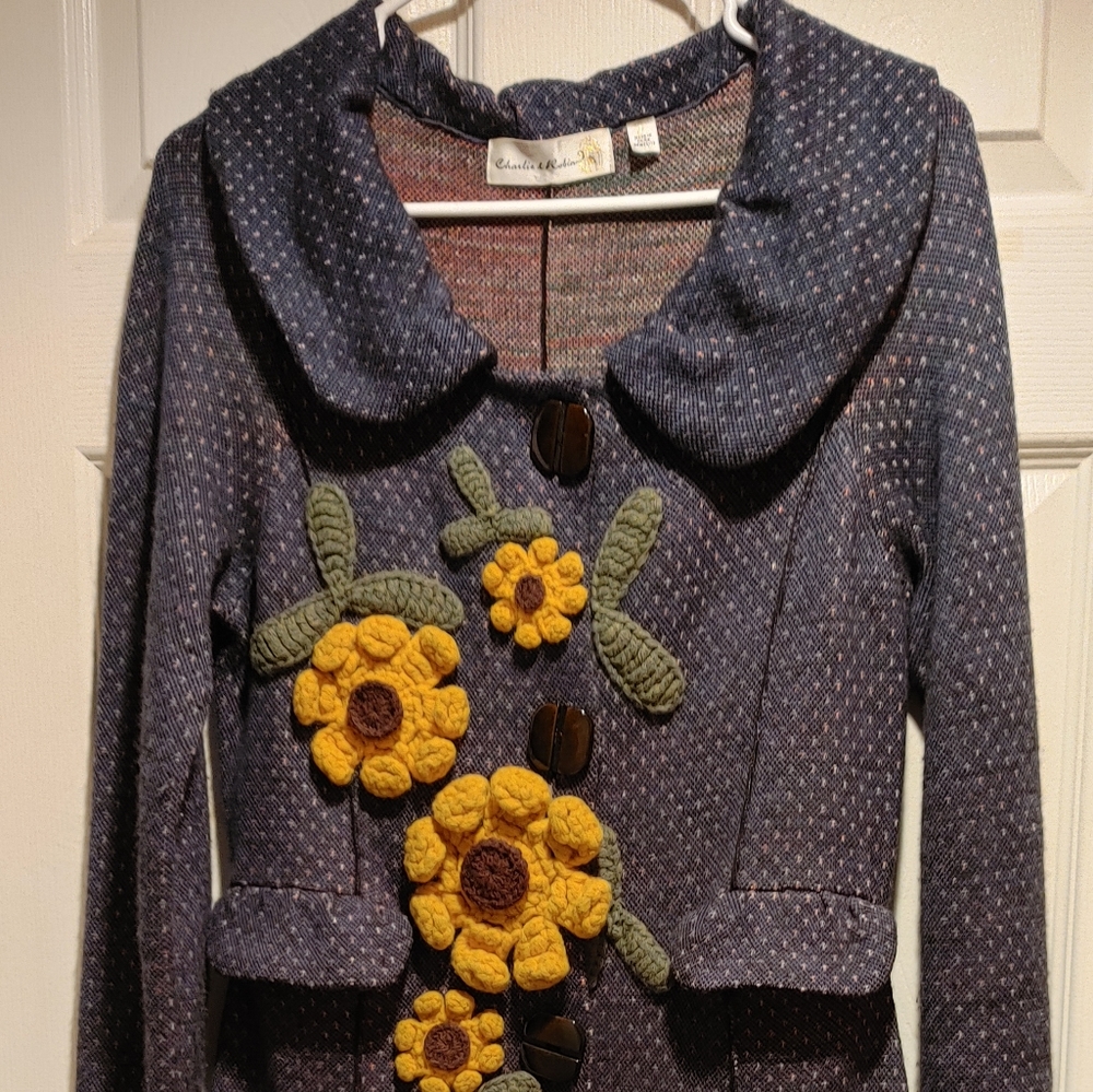 Anthropologie Sunflower jacket